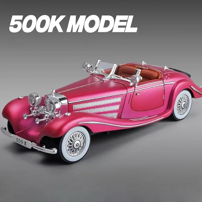 1:24 gari la modeli ya chuma aina ya Benz 500K ya kiwango cha 1:24.