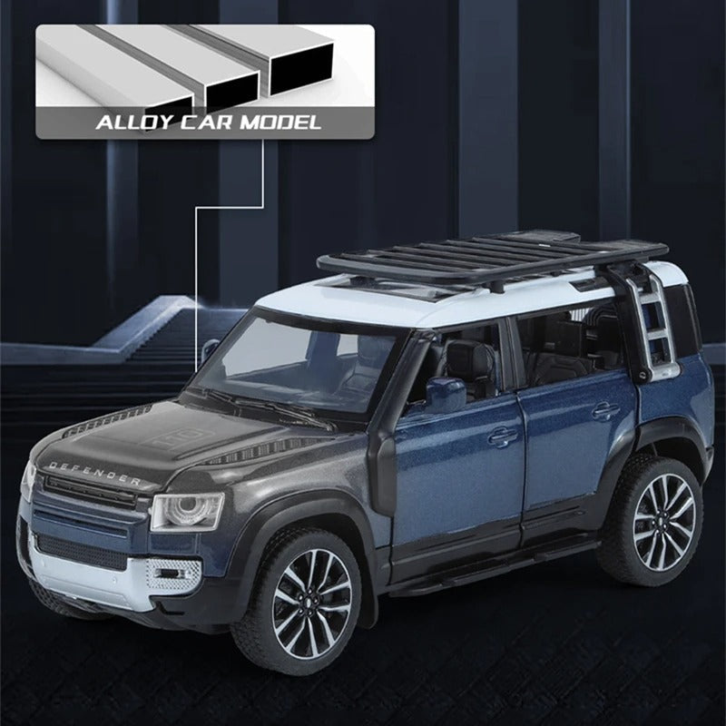 Kielelezo cha kuvutia cha Land Rover Defender Range Rover cha 1/18