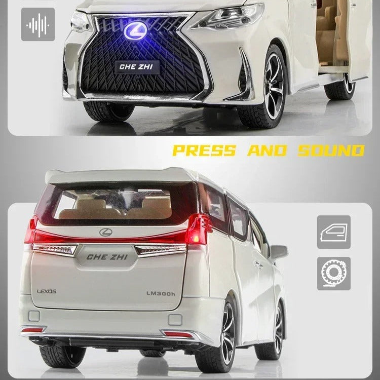 Mfano wa mizani ya Lexus LM 300 1/24.